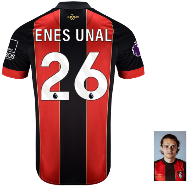 Childrens Anniversary Home Shirt 24-25-Red-Black-26-ENES ÜNAL Collection | AFC Bournemouth Official Store