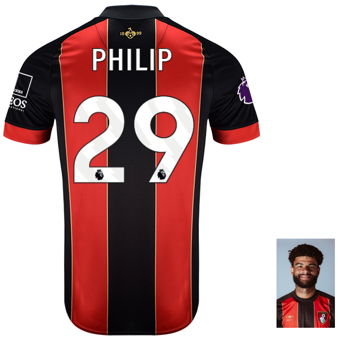 Childrens Anniversary Home Shirt 24-25-Red-Black-29-PHILIP BILLING Collection | AFC Bournemouth Official Store