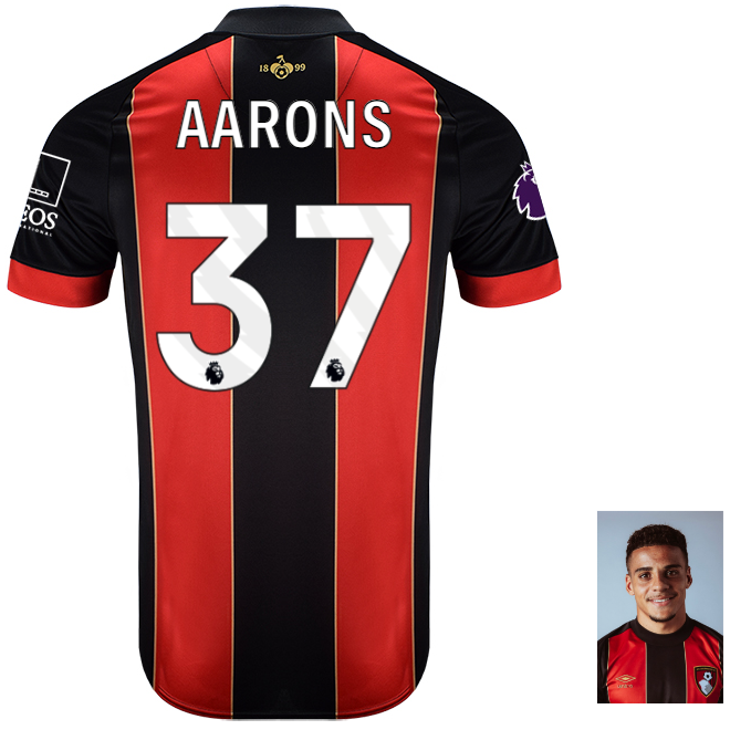 Childrens Anniversary Home Shirt 24-25-Red-Black-37-MAX AARONS Collection | AFC Bournemouth Official Store