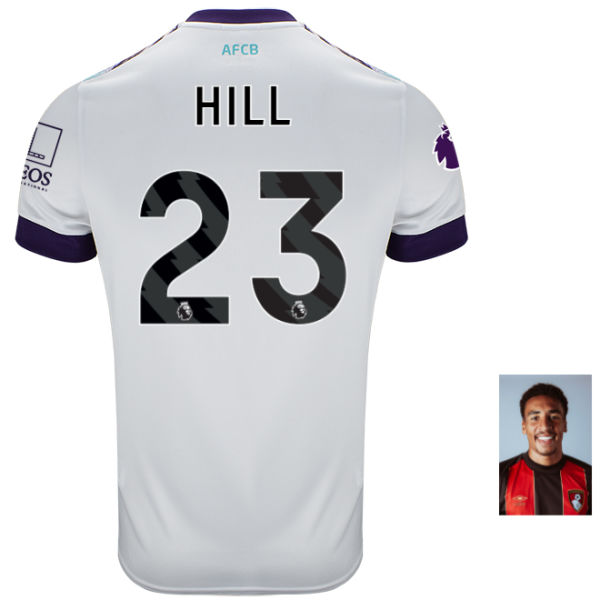 Childrens Away Shirt 24-25-White-23-JAMES HILL Collection | AFC Bournemouth Official Store