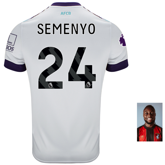 Childrens Away Shirt 24-25-White-24-ANTOINE SEMENYO Collection | AFC Bournemouth Official Store