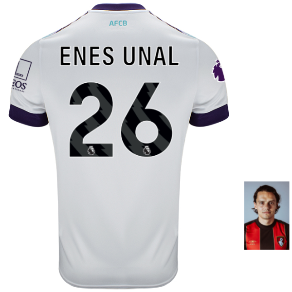 Childrens Away Shirt 24-25-White-26-ENES ÜNAL Collection | AFC Bournemouth Official Store