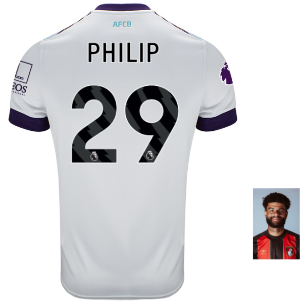 Childrens Away Shirt 24-25-White-29-PHILIP BILLING Collection | AFC Bournemouth Official Store