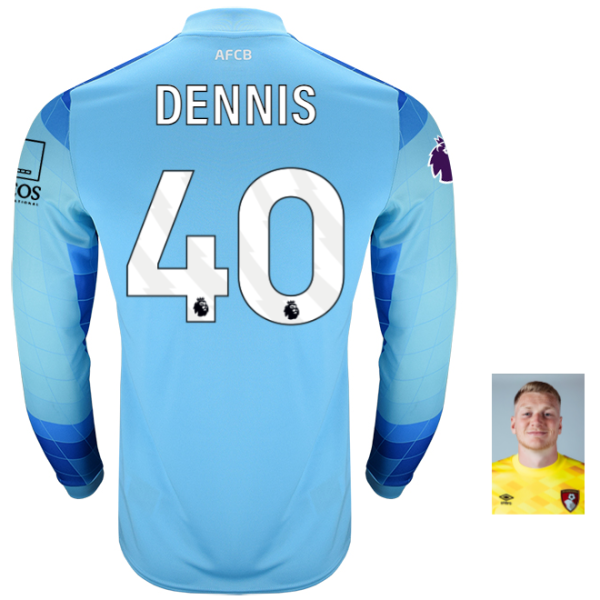 Childrens Goalkeeper Shirt 24-25-Aquarius-40-WILL DENNIS Collection | AFC Bournemouth Official Store