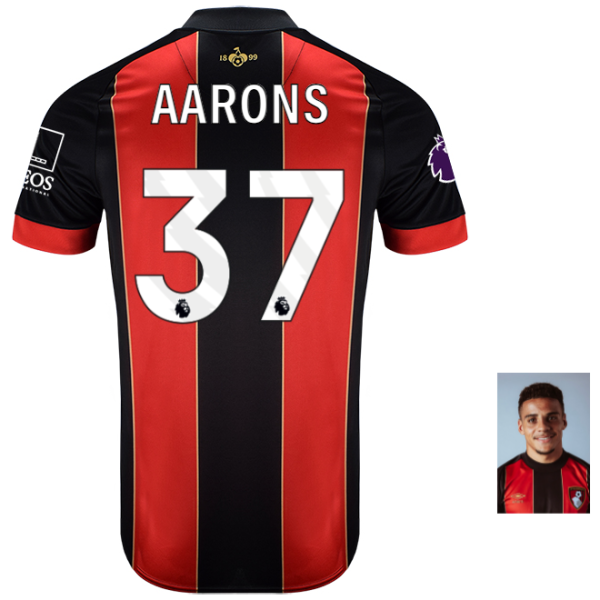 Childrens Home Shirt 24-25-Red-Black-37-MAX AARONS Collection | AFC Bournemouth Official Store