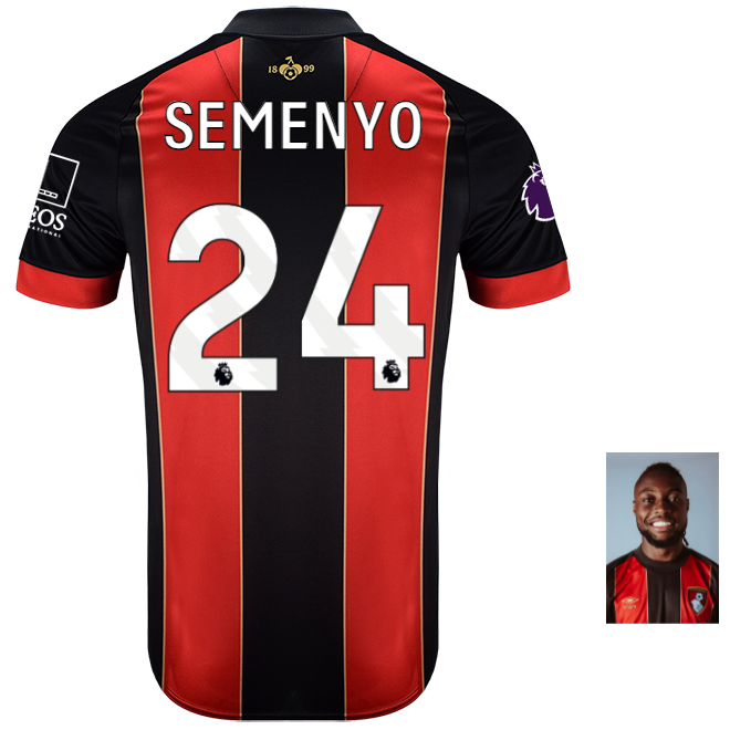 Childrens Home Shirt 2425-Red-Black-24-ANTOINE SEMENYO Collection | AFC Bournemouth Official Store