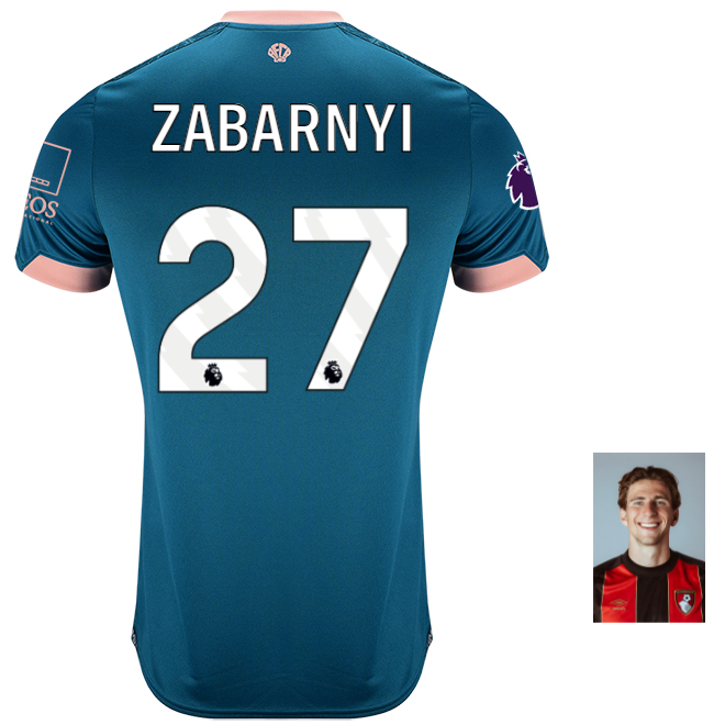 Childrens Third Shirt 24-25-Lagoon Green-27-ILLIA ZABARNYI Collection | AFC Bournemouth Official Store