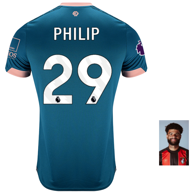 Childrens Third Shirt 24-25-Lagoon Green-29-PHILIP BILLING Collection | AFC Bournemouth Official Store