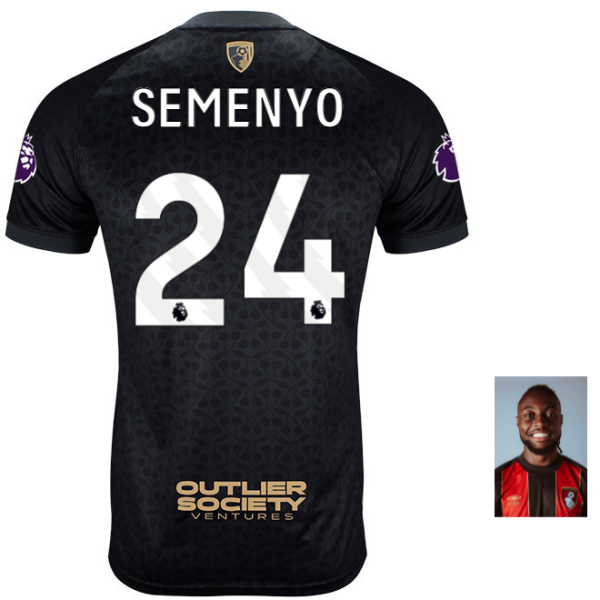 MBJ X AFCB Childrens Shirt-Black-24-ANTOINE SEMENYO Collection | AFC Bournemouth Official Store