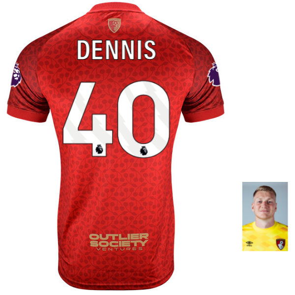 MBJ X AFCB Childrens Shirt-Red-40-WILL DENNIS Collection | AFC Bournemouth Official Store