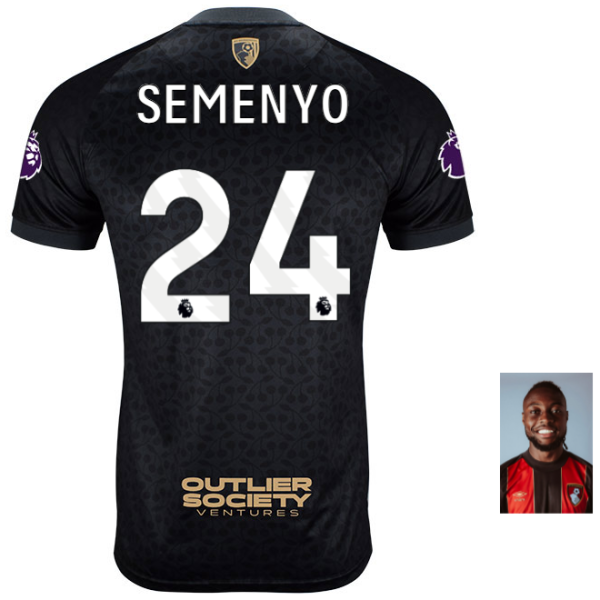 MBJ X AFCB Mens Shirt-Black-24-ANTOINE SEMENYO Collection | AFC Bournemouth Official Store