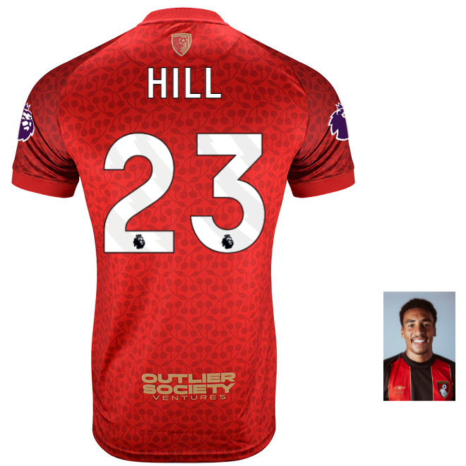 MBJ X AFCB Mens Shirt-Red-23-JAMES HILL Collection | AFC Bournemouth Official Store