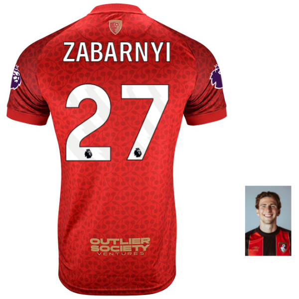 MBJ X AFCB Mens Shirt-Red-27-ILLIA ZABARNYI Collection | AFC Bournemouth Official Store