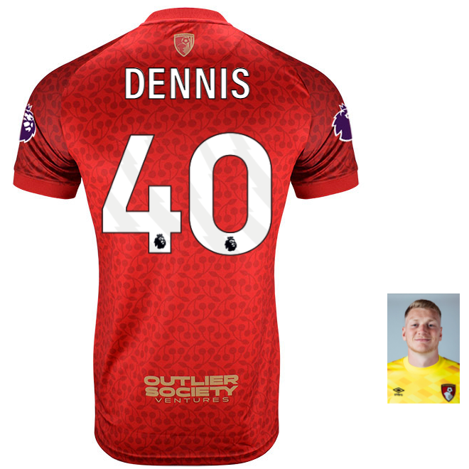 MBJ X AFCB Mens Shirt-Red-40-WILL DENNIS Collection | AFC Bournemouth Official Store