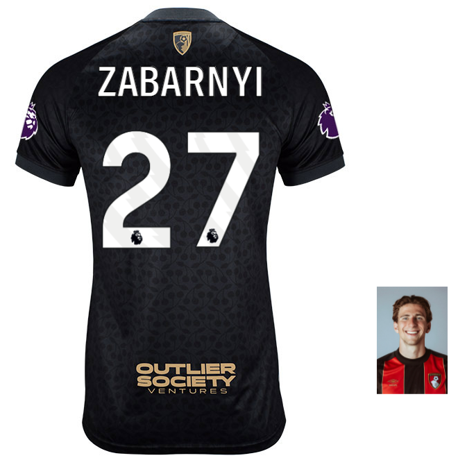 MBJ X AFCB Womens Shirt-Black-27-ILLIA ZABARNYI Collection | AFC Bournemouth Official Store