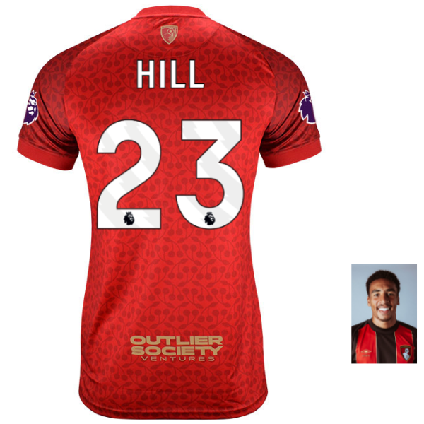 MBJ X AFCB Womens Shirt-Red-23-JAMES HILL Collection | AFC Bournemouth Official Store