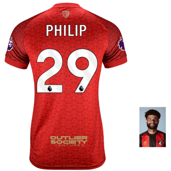 MBJ X AFCB Womens Shirt-Red-29-PHILIP BILLING Collection | AFC Bournemouth Official Store