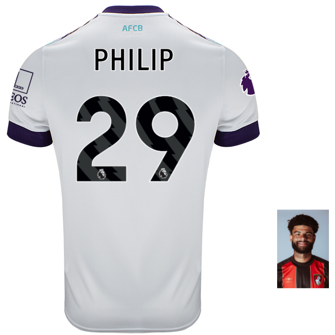 Mens Away Shirt 24-25-White-29-PHILIP BILLING Collection | AFC Bournemouth Official Store