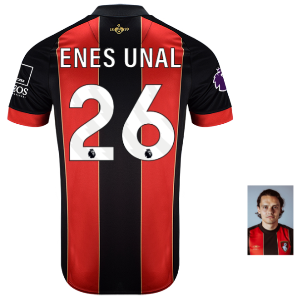 Mens Home Shirt 24-25-Red-Black-26-ENES ÜNAL Collection | AFC Bournemouth Official Store