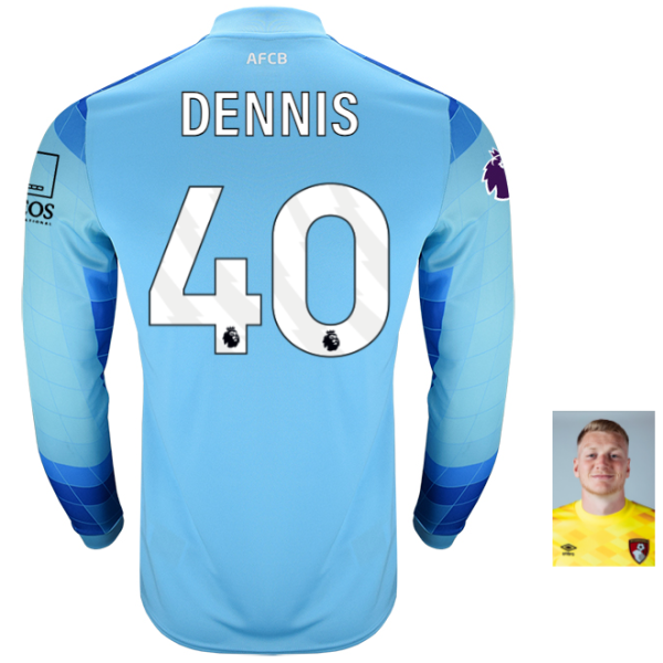 Mens Unsponsored GK Shirt 24-25-Aquarius-40-WILL DENNIS Collection | AFC Bournemouth Official Store