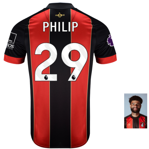 Mens Unsponsored Home Shirt 24-25-29-PHILIP BILLING Collection | AFC Bournemouth Official Store