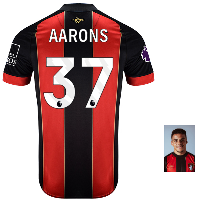 Mens Unsponsored Home Shirt 24-25-37-MAX AARONS Collection | AFC Bournemouth Official Store