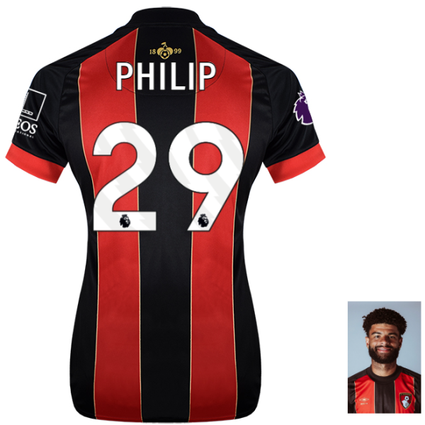 Womens Anniversary Home Shirt 24-25-Red-Black-29-PHILIP BILLING Collection | AFC Bournemouth Official Store