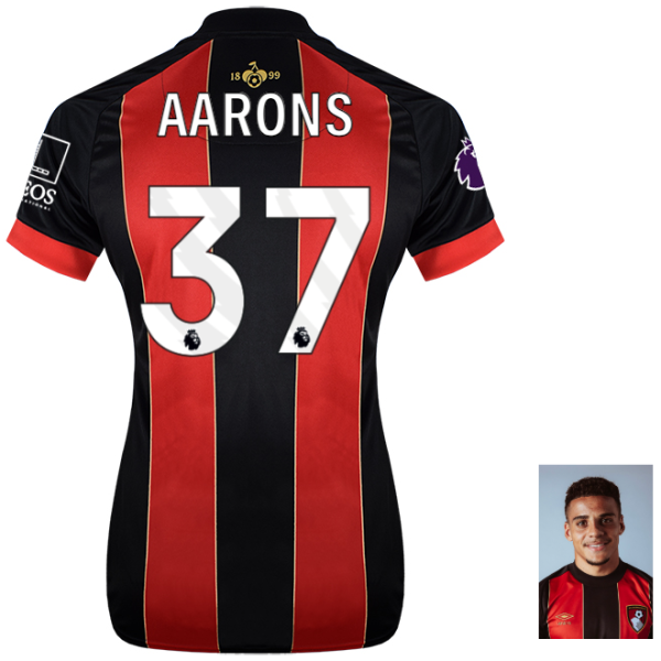 Womens Anniversary Home Shirt 24-25-Red-Black-37-MAX AARONS Collection | AFC Bournemouth Official Store