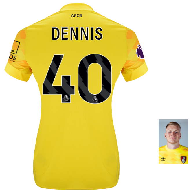 Womens Goalkeeper Shirt 24-25-Cyber Yellow-40-WILL DENNIS Collection | AFC Bournemouth Official Store