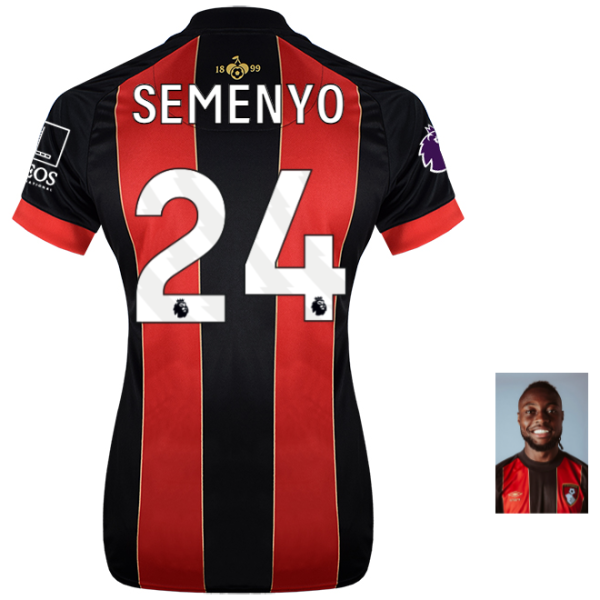 Womens Home Shirt 24-25-Red-Black-24-ANTOINE SEMENYO Collection | AFC Bournemouth Official Store