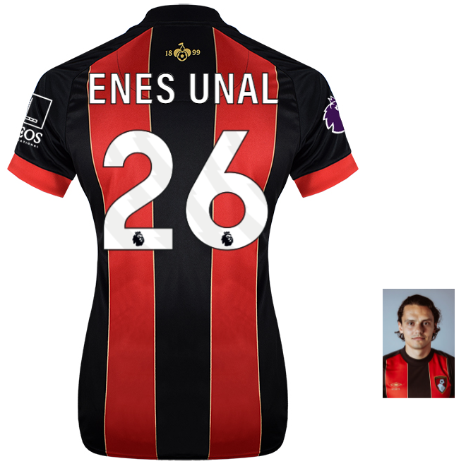 Womens Home Shirt 24-25-Red-Black-26-ENES ÜNAL Collection | AFC Bournemouth Official Store