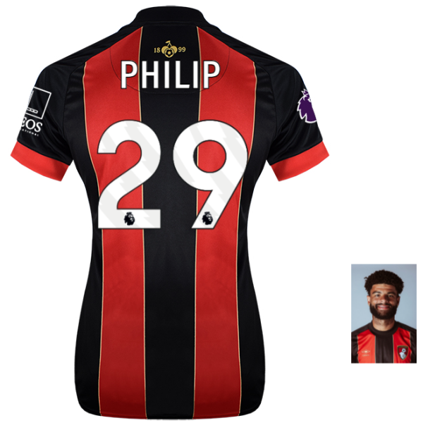 Womens Home Shirt 24-25-Red-Black-29-PHILIP BILLING Collection | AFC Bournemouth Official Store