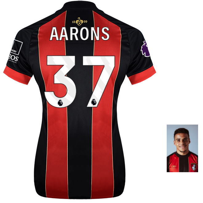 Womens Home Shirt 24-25-Red-Black-37-MAX AARONS Collection | AFC Bournemouth Official Store