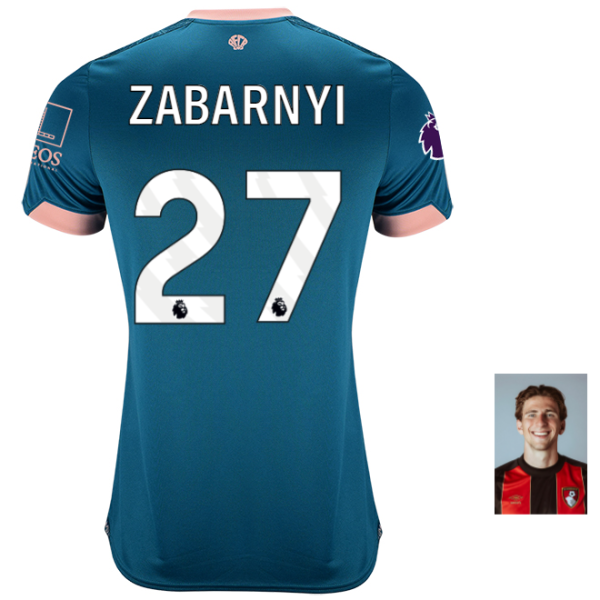 Womens Third Shirt 24-25-Lagoon Green-27-ILLIA ZABARNYI Collection | AFC Bournemouth Official Store