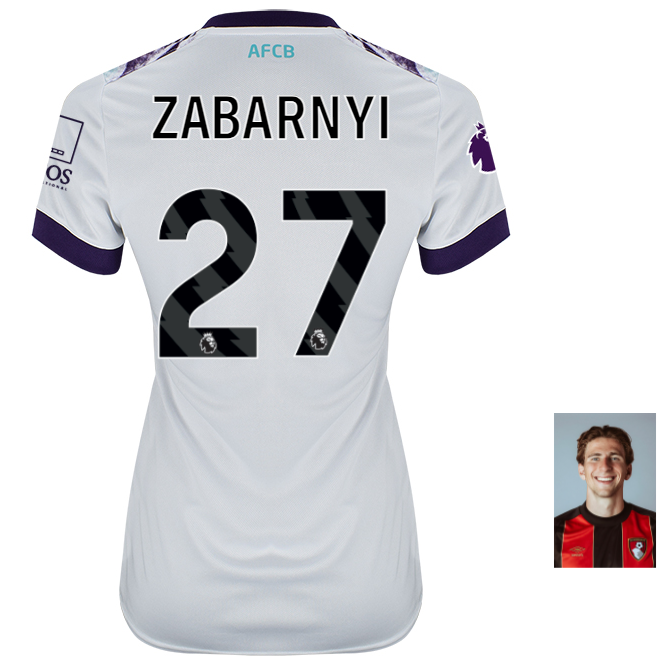 Womens Unsponsored Away Shirt 24-25-27-ILLIA ZABARNYI Collection | AFC Bournemouth Official Store