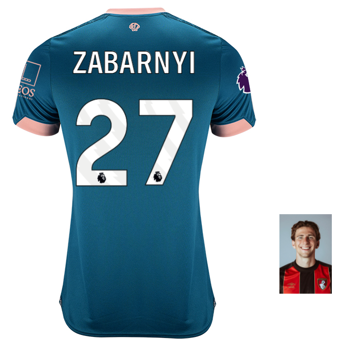 Womens Unsponsored Third Shirt 24-25-27-ILLIA ZABARNYI Collection | AFC Bournemouth Official Store