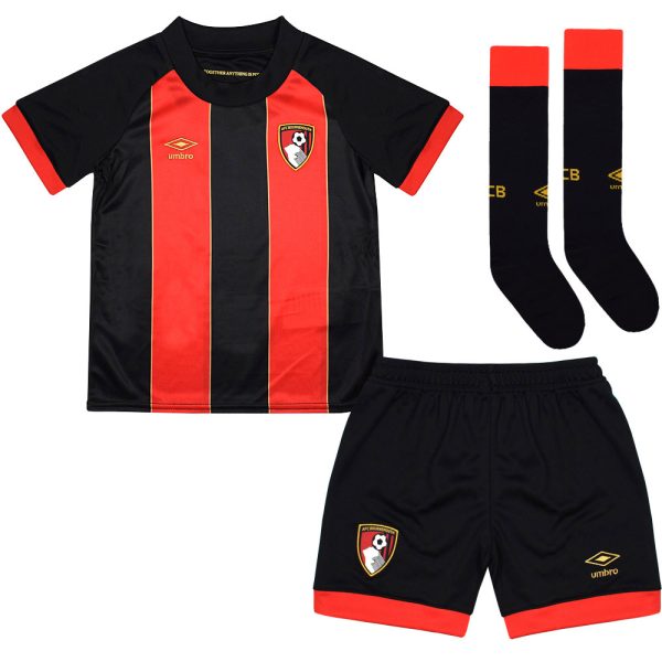 infants home kit 2425 – red  black with custom printing Collection | AFC Bournemouth Official Store