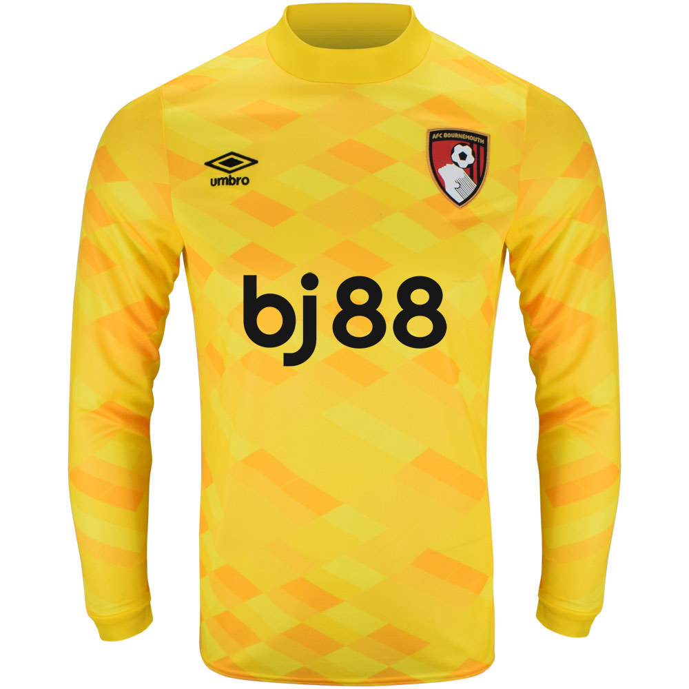 mens goalkeeper shirt 2425 – cyber yellow with custom printing Collection | AFC Bournemouth Official Store