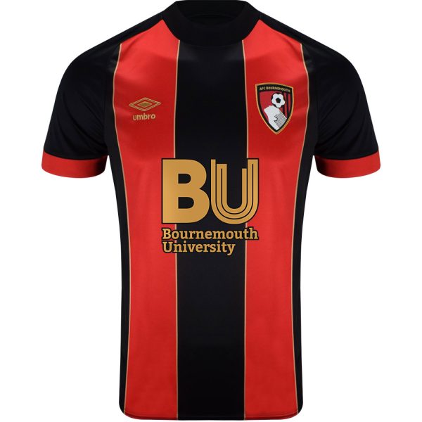 mens home shirt 2425 – red  black – bu with custom printing Collection | AFC Bournemouth Official Store