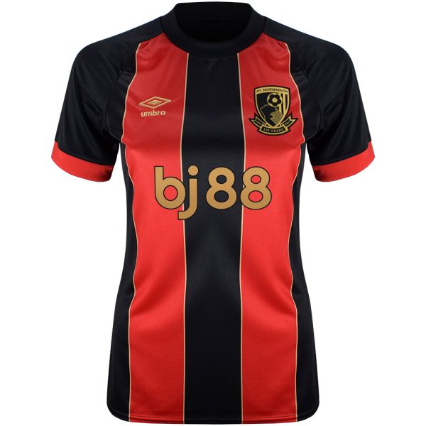 womens anniversary home shirt 2425 – red  black with custom printing Collection | AFC Bournemouth Official Store