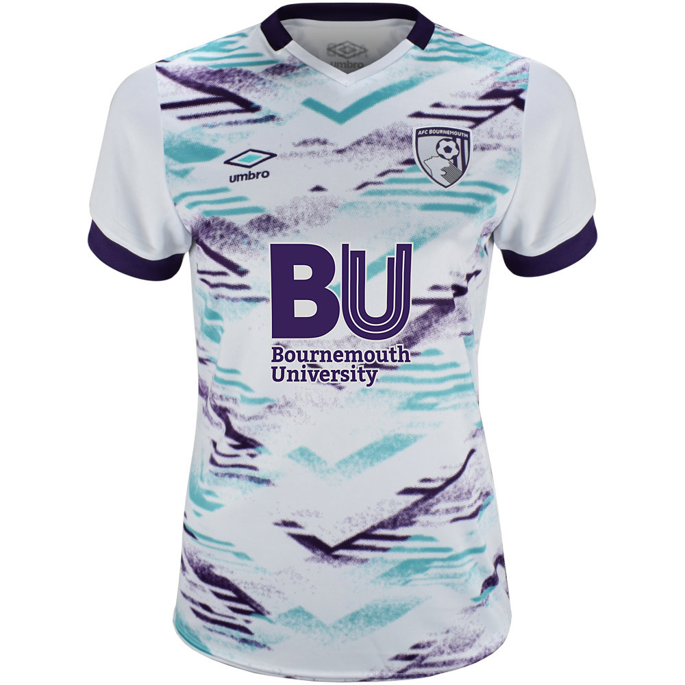 womens away shirt 2425 – white – bu with custom printing Collection | AFC Bournemouth Official Store