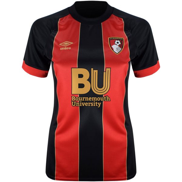 womens home shirt 2425 – red  black – bu with custom printing Collection | AFC Bournemouth Official Store