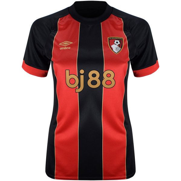 womens home shirt 2425 – red  black with custom printing Collection | AFC Bournemouth Official Store